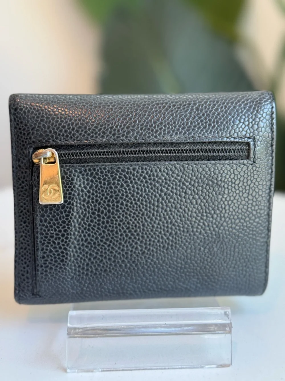 Chanel ‘Caviar Leather Tri Fold Wallet’